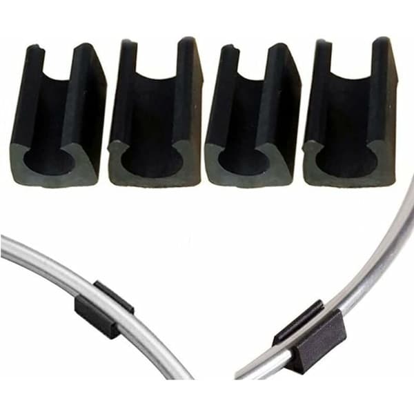 Pakke med 20 U-formede plastikstoleben - 12 mm diameter - Sort - Til rørformede stålstole