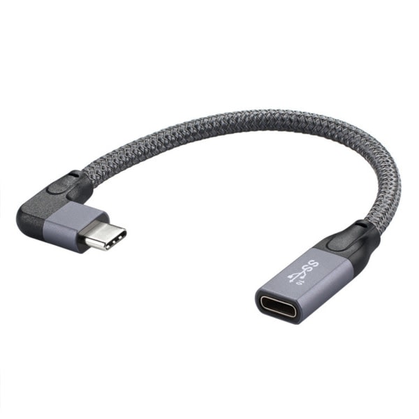 5A böjd USB3.1 Typ-C förlängningskabel 4K @60Hz 10Gbps USB-C Gen 2 förlängningssladd för Macbook Nintendo ASUS HP Laptop 1M 0,2m