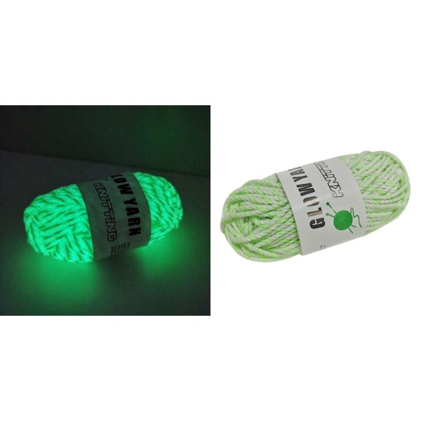 DIY Glow i mörkret Garn Blandad Färg Glow Garn Luminous garn för virkning realisera null - 7