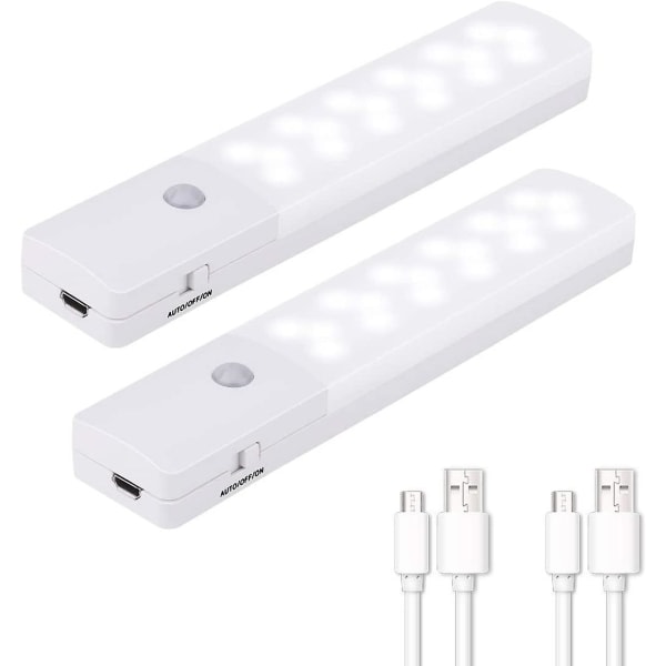 Trådløs nattlys med bevegelsessensor. 18 LED USB oppladbart nattlys gave