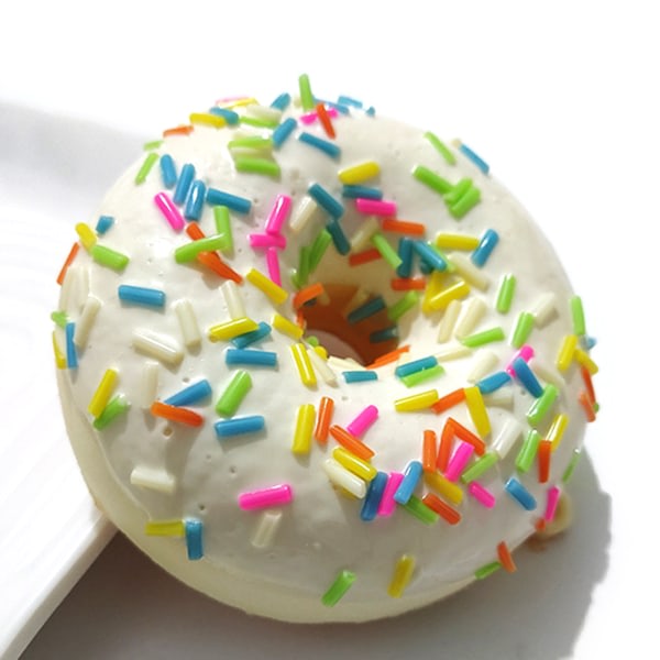 6,2 cm DIY Donut Legetøj Antistress Squishy Langsomt Stigende Simuleret Kage Squishy Sjov Squish Legetøj Rekvisitter Rød