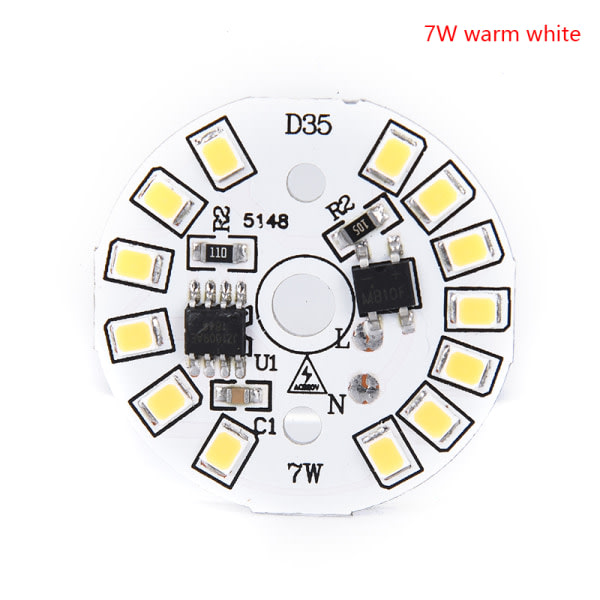 LED-lampa Patch Lamp SMD Plate Circular Module Ljuskälla Platt 300K 7w varmvit 300K 7w warm white