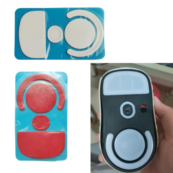 2 Sæt Musfødder Musskøjter Klistermærker Pad Afrundede Glide Curved Kanter Udskiftning til Logitech G Pro X Superlight Mus Hvid