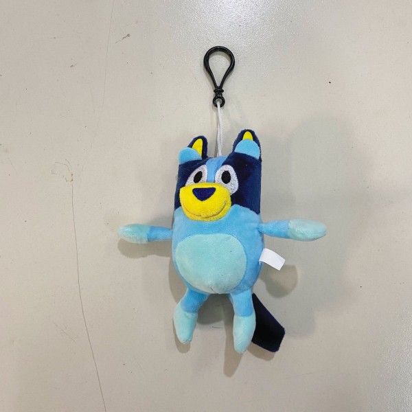 Blå familj plyschleksaker anime runt söt hund trasa docka Bluey Bluey dog friend 17cm