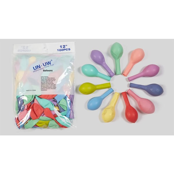 100 stk. 10 tommer latexballoner Ballon dekorationer til bryllupsfest (blandet farver)