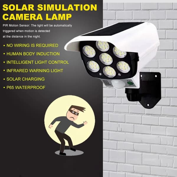 Solcelle Sensorlys 300W 77 SMD LED / Bevegelsessensor / IP65 Vanntett Utendørs Gatebelysning / Fjernkontroll