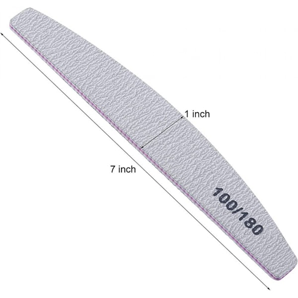 Polerfil 50-pack tvättbara dubbelsidiga nagelfilar 50 st.