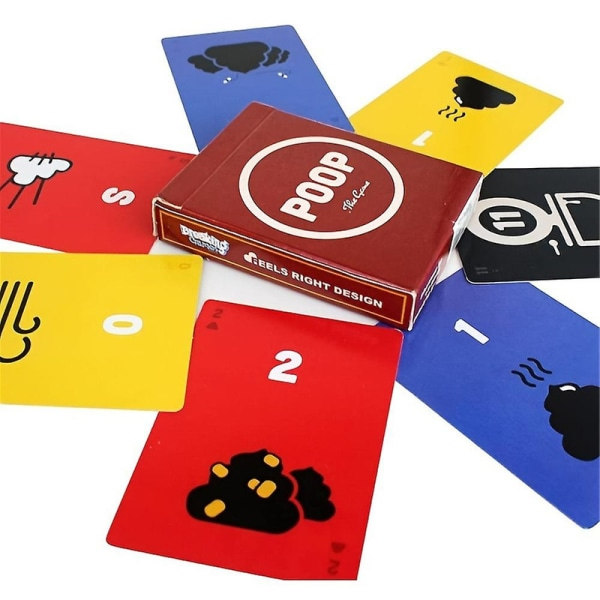Poop The Game - Roligt Familjevänligt Kortspel - Kul Partyspel - Natt Brädspelspresenter