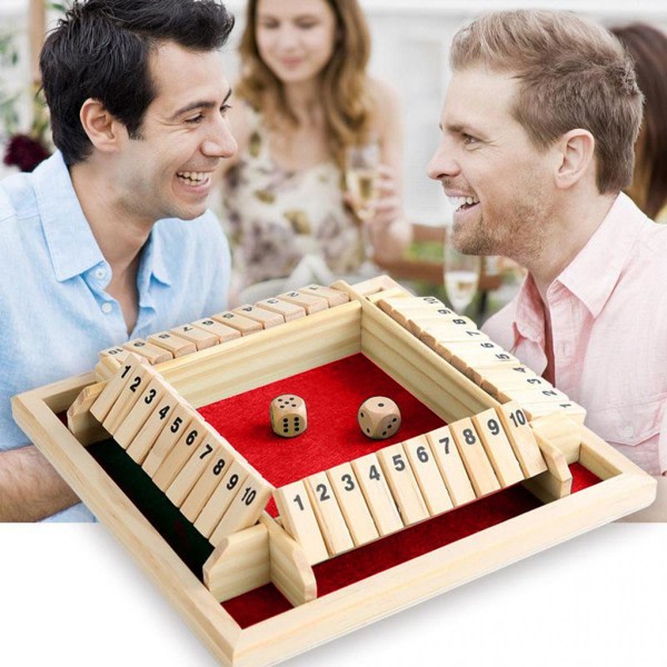 Four Way Shut The Box Spill - Spelleksaker for 2-4 spillere - Klasserom, Hjemme, Pub