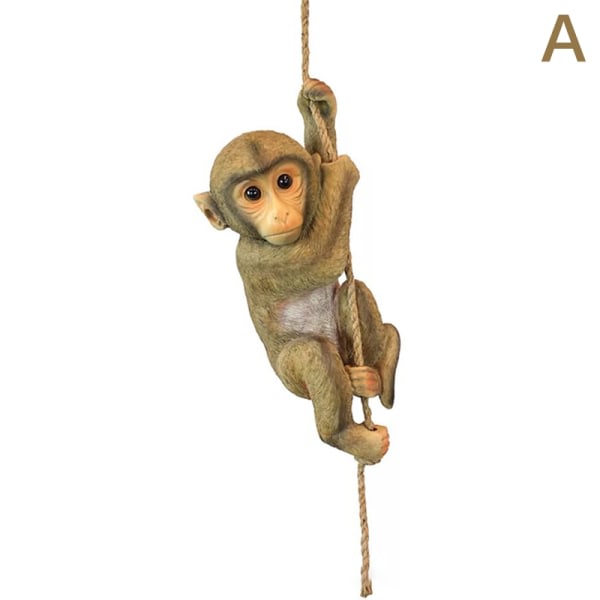 Trädgårdsdjur schimpans hänger apa baby träd klättring harts A one size