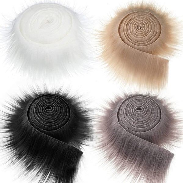 9x150 cm Faux Päls Band Själv-Gör-Det-Själv Kläder Sy Fluffy Trimming S Vit 9cm*150cm White 9cm*150cm
