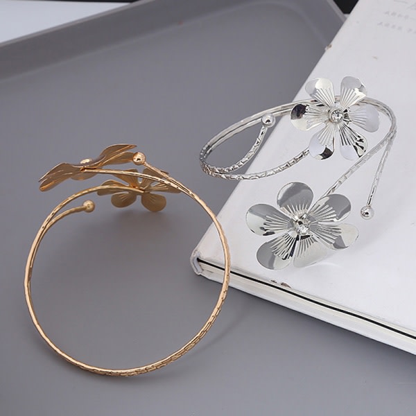 Bohemian Butterfly Leaf Charm Arm Chain Metal Hollow Out Geomet A2 one size A2 one size