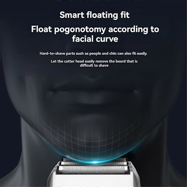 Electric Shaver for Men with Three-Blade Razor