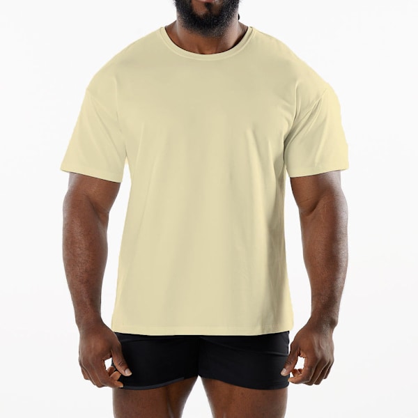 Andningsbar sport-t-shirt för män - Nordisk minimalism - Träningsväsentlighet Off-white XXXL