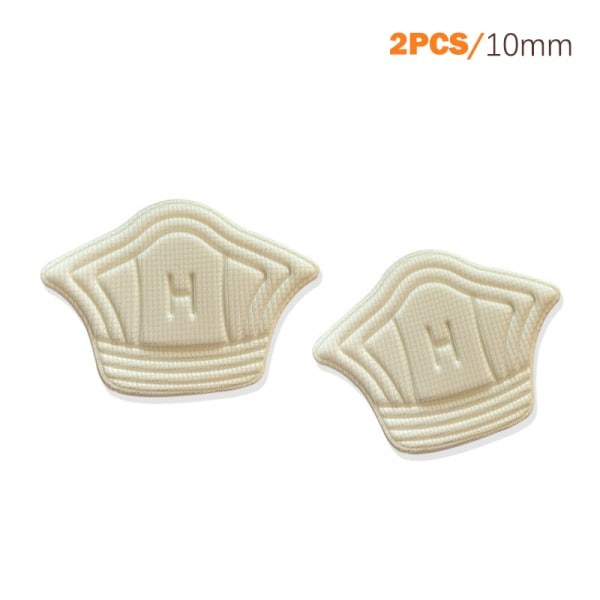 2-Pack innersula Patches Häl Pad Sneakers Justerbar storlek Relief beige 10mm beige 10mm