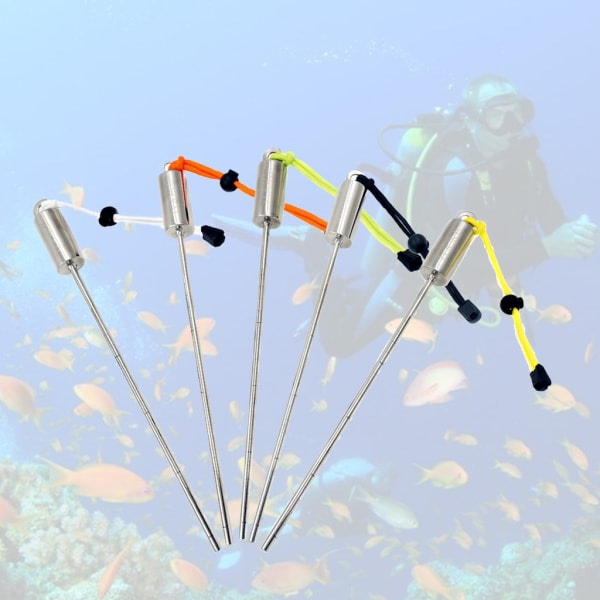 Rustfritt Stål Dykpekare Scuba Dykning Hummer Kittling Pointer Undervatten Shakers Noise Maker Scuba Dykstav Stång Orange