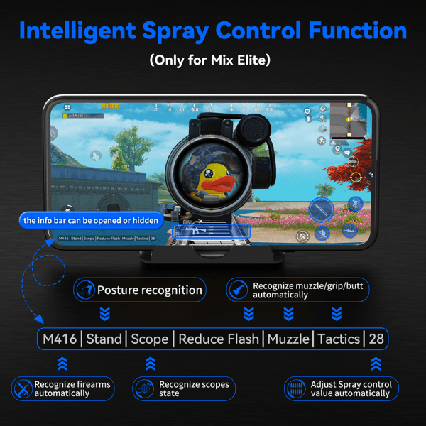 Bluetooth-kompatibel tastatur- og musekonverteringsadapter for mobilspill PUBG mobile, Game for Peace, etc null - Mix SE