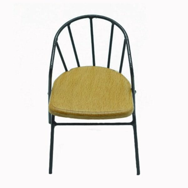 Dukkehustol Miniatyr Ryggstølsstol SVART STOL 1 Black Chair 1-Chair 1
