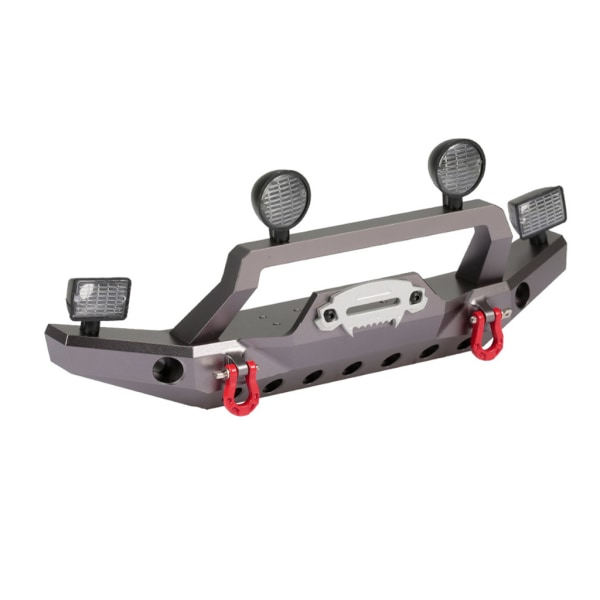 Bilchassi støtfangerdeler modelldeler RC modellsett Anti-kollisjonspansar metall laget for 1/10 larvebånd Titanium