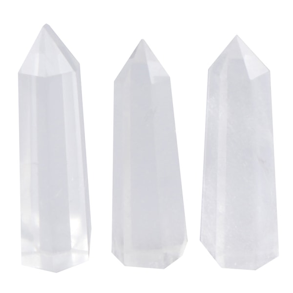 2st Klar kvarts Crystal Point Natural Wand Exemplar Reiki Hea 2Pcs One Size 2Pcs One Size