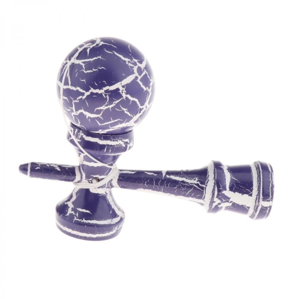 Kendama bollfångningsspel Träleksaker för barn med snöre Barn Lila Vit