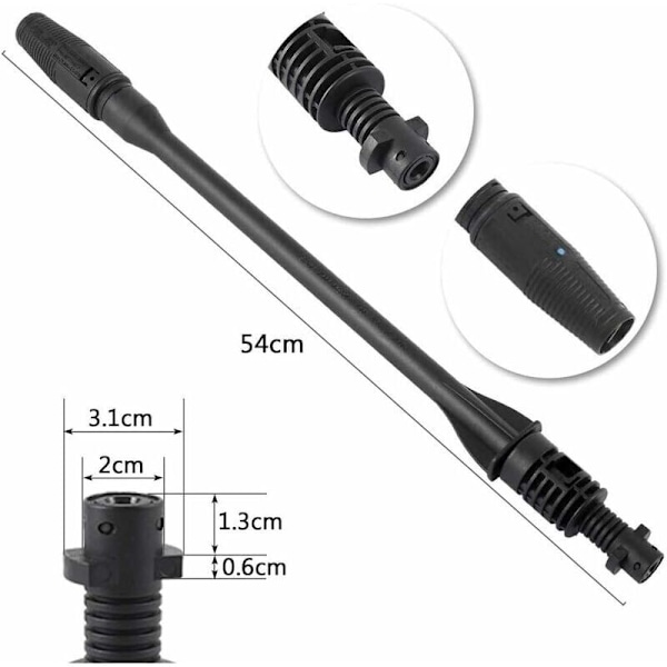 Karcher K2 K3 K4 K5 K6 K7 Vario Power Spolrör Högtryckstvätt Tillbehör, Förlängning för Högtryckstvätt Spolrör.