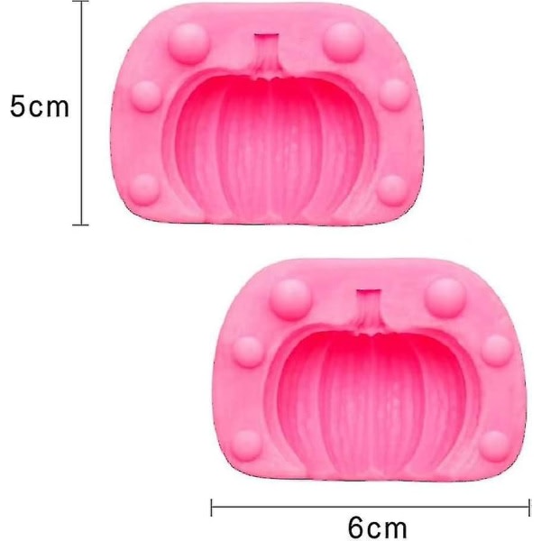 Form Form Pumpa Form 3d Halloween Pumpa Form til slikbagning og kagedekoration (rosa) 1stk