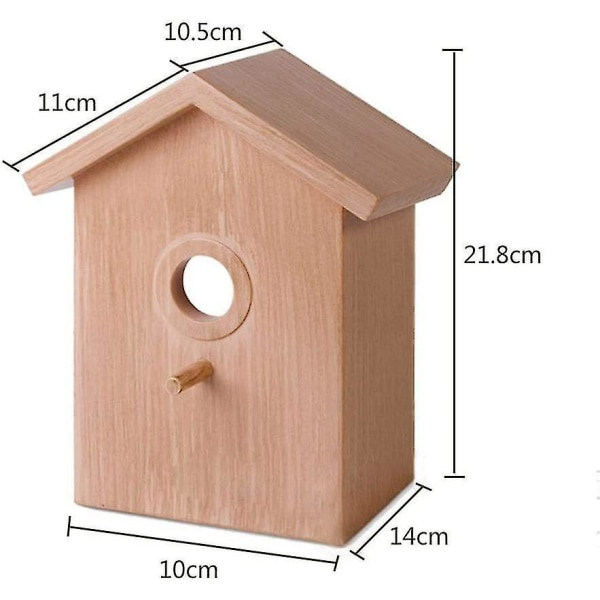 Wild Bird Watching häckningsbox Set Birdhouse Kit med spionfönster och enväg