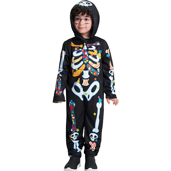 Luurankohaalari lapsille ja aikuisille 3D-tulostettu luut halloween-asu kallo roolipeliin juhliin Ben Q 4-6 years