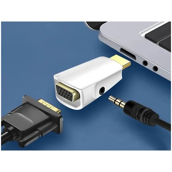 HDMI til VGA Adapter med 3,5 mm AUX