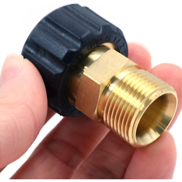 M22 x 14mm till M22 x 15mm Högtryckstvätt Mässingsadapter Snabbkoppling