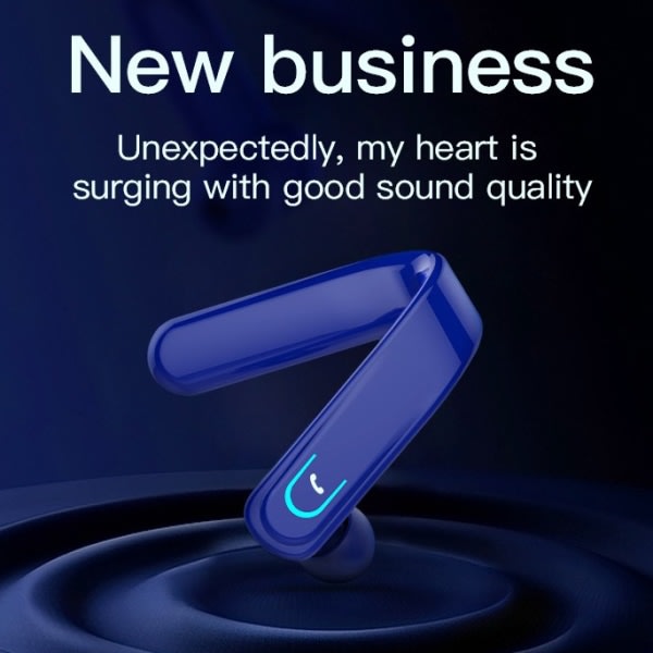 Trådlösa Bluetooth hörlurar, Vattentätt Sport Headset, Stereo brusreducerande hörlurar, In Ear-hörlurar med mikrofon för smartphone Blue Blue