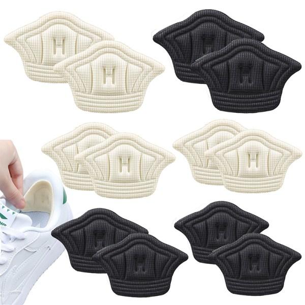 2-Pack innersula Patches Häl Pad Sneakers Justerbar storlek Relief beige 10mm beige 10mm