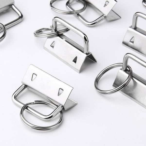 40 stk/sett nøkkelring maskinvaresett Perfekt for å lage nøkkelringer Håndverk for nøkkelring Fob Armbånd med Split R Gun svart