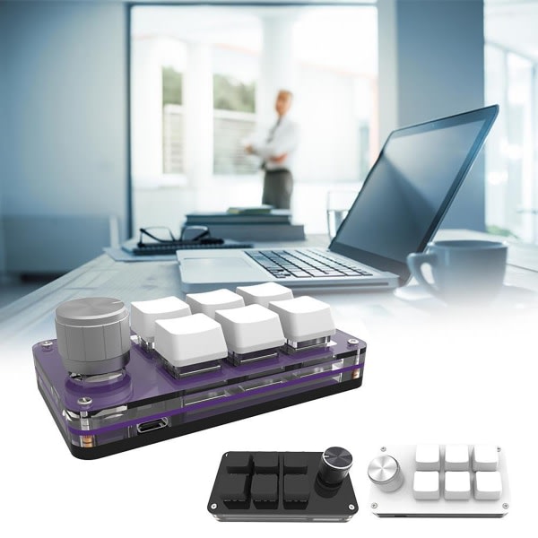 Keys Tilpasset Programmering Makro Tastatur Kopier Lim Inn Mini Knapp Tastatur Lilla