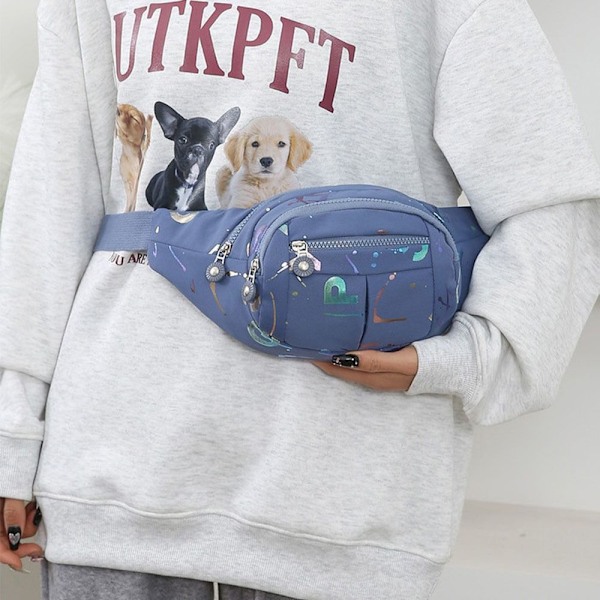 Kuumaleimatut kirjaimet vyölaukut Monitoimiset vyölaukut Rento crossbody-laukku green