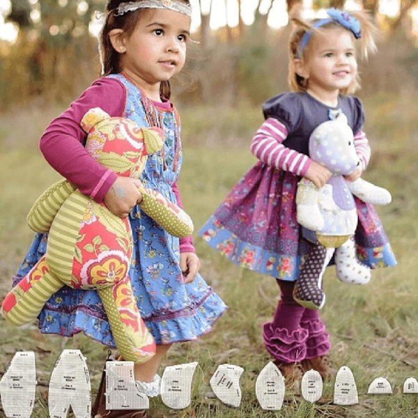 M-Emory Bear Template -viivain - 30 cm ompelukaavat | Akryyliset karhumallit ohjeilla askartelu- ja ompelutöihin Medium size (12 inches)