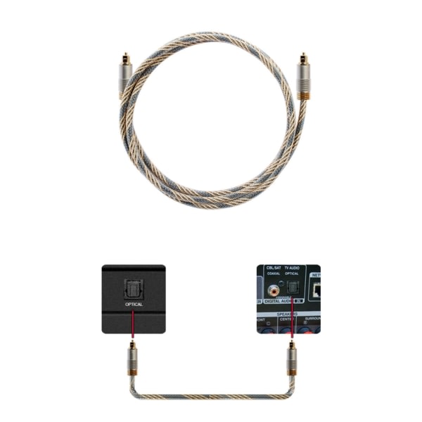 Optisk kabel SPDIF Digital Audio Optisk fiberkabel för hemmabio Kabel Högtalare Sound Bar TV-spelare Nylon 3m