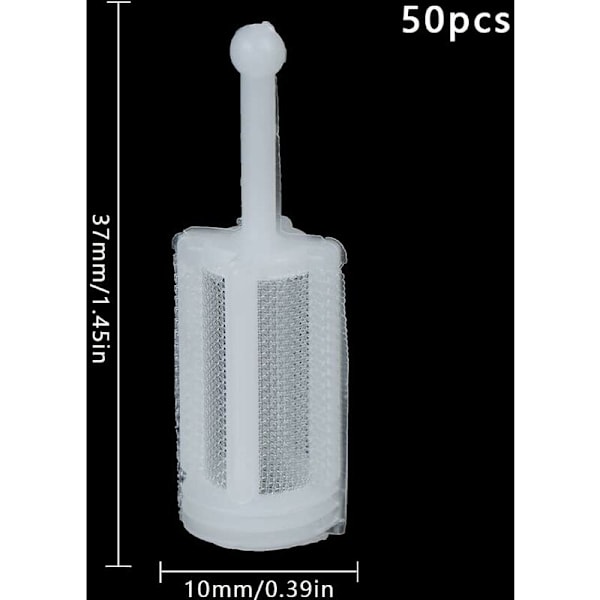 Färgspistol gravitationsfilter engångs 50st finmaskiga universella sprayfilter