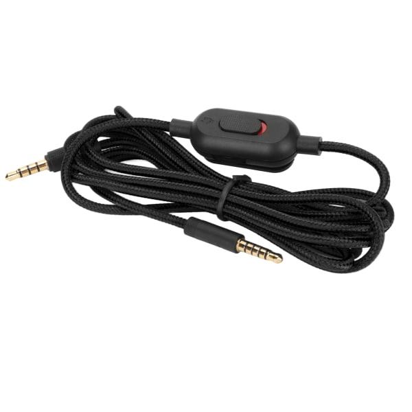 Peliheadset-kaapeli punottu kuulokejohto äänenvoimakkuuden säätimellä ja mykistyskytkimellä Logitech G Pro X G433 G233 musta