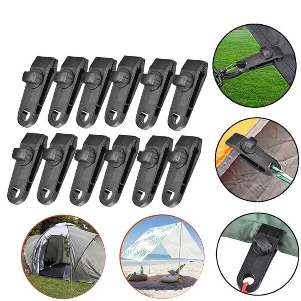 1 set vindtäta tältklämmor för utomhuscamping, justerbar spiral