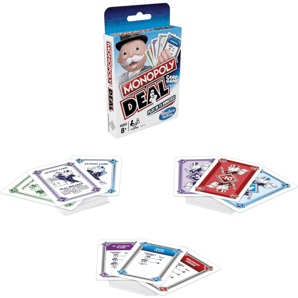MONOPOLY Deal Korttipeli, nopea korttipeli 2-5 pelaajalle