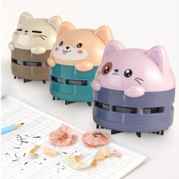 Oppladbar USB Mini Desktop Støvsuger (Brun)