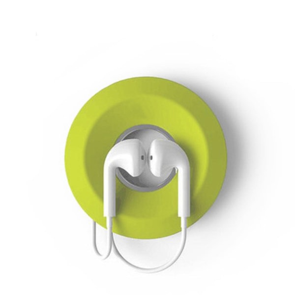 2. magnetisk kabellindning, etui, silicagel donut hörlurar kabelupprullare grøn green