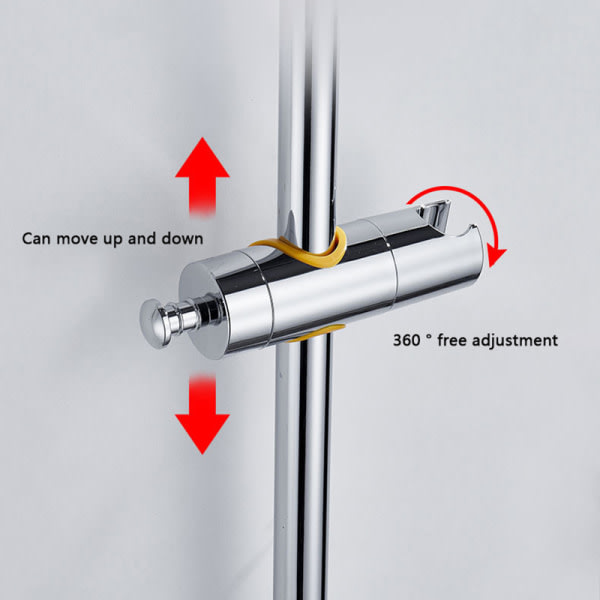 360° Justerbar 18-25mm Duschhuvud Hållare Fästen Rod Bar Han Orange