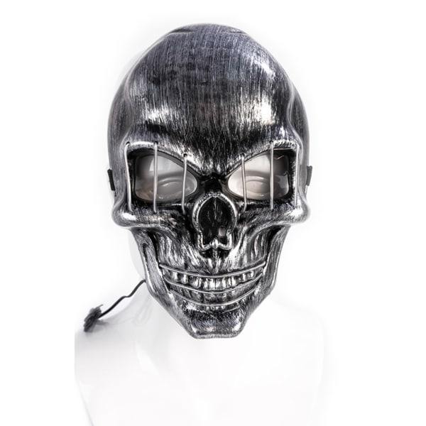 LED-glödande masker Skalleform Ljusmask Dansfester Bar Dansmask PP-masker