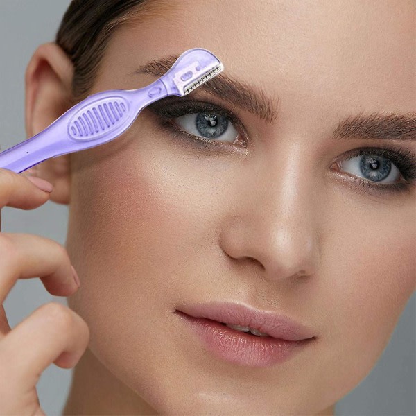 5 stk Øjenbryn Shaper Razor Trimmer Rakapparat Sæt Hyaline violet Hyaline violet