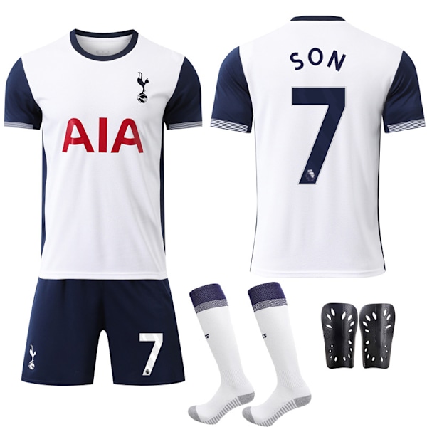 2024-25 Ny Tottenham Hotspur Hemmafotbollströja NR 7 NO.7 with socks+protective gear #26