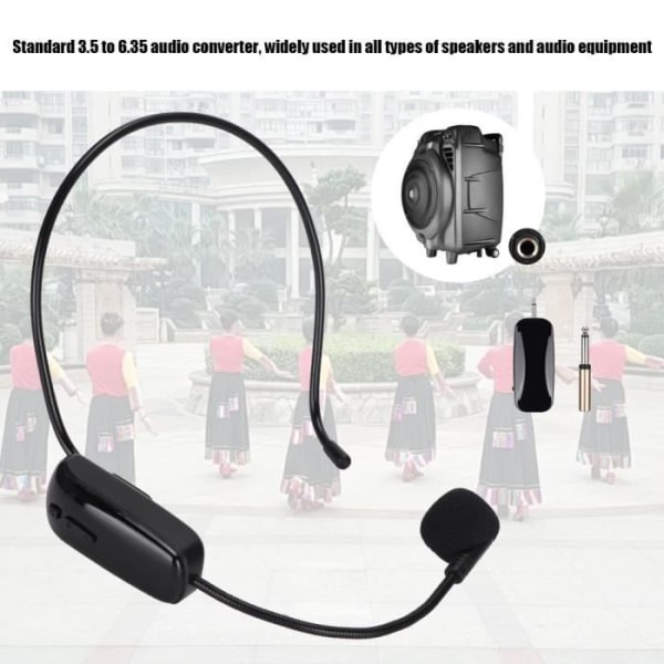 Mikrofon, høj styrke holdbar Stabil UHF Trådløs Mikrofon Headset Trådløs Mikrofon Mic til