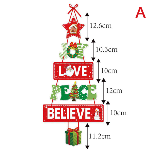 Jul Dörrhängare Nyårsfest Hängsmycken Xmas Tree Hanging F onesize F onesize